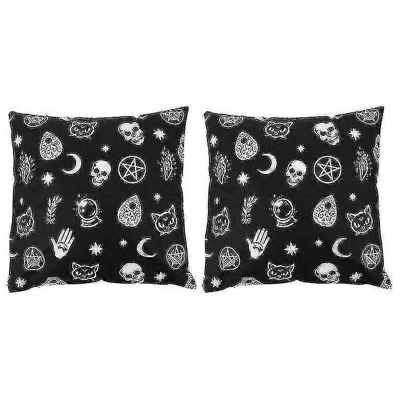 2pcs Halloween Skull Pillow Case For Halloween Decorations