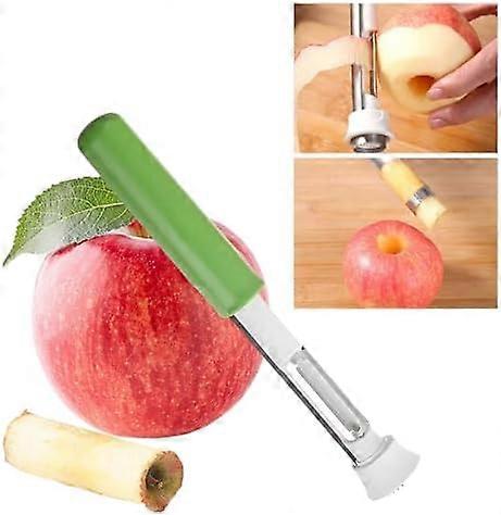 2 in 1 Apple Core Removal, Apple Peeler and Corer Tool, Stainless Steel Kitchen Core Removal Tool,Fruit Corer,Apple Peeler Corer for Cored Apples, Pea