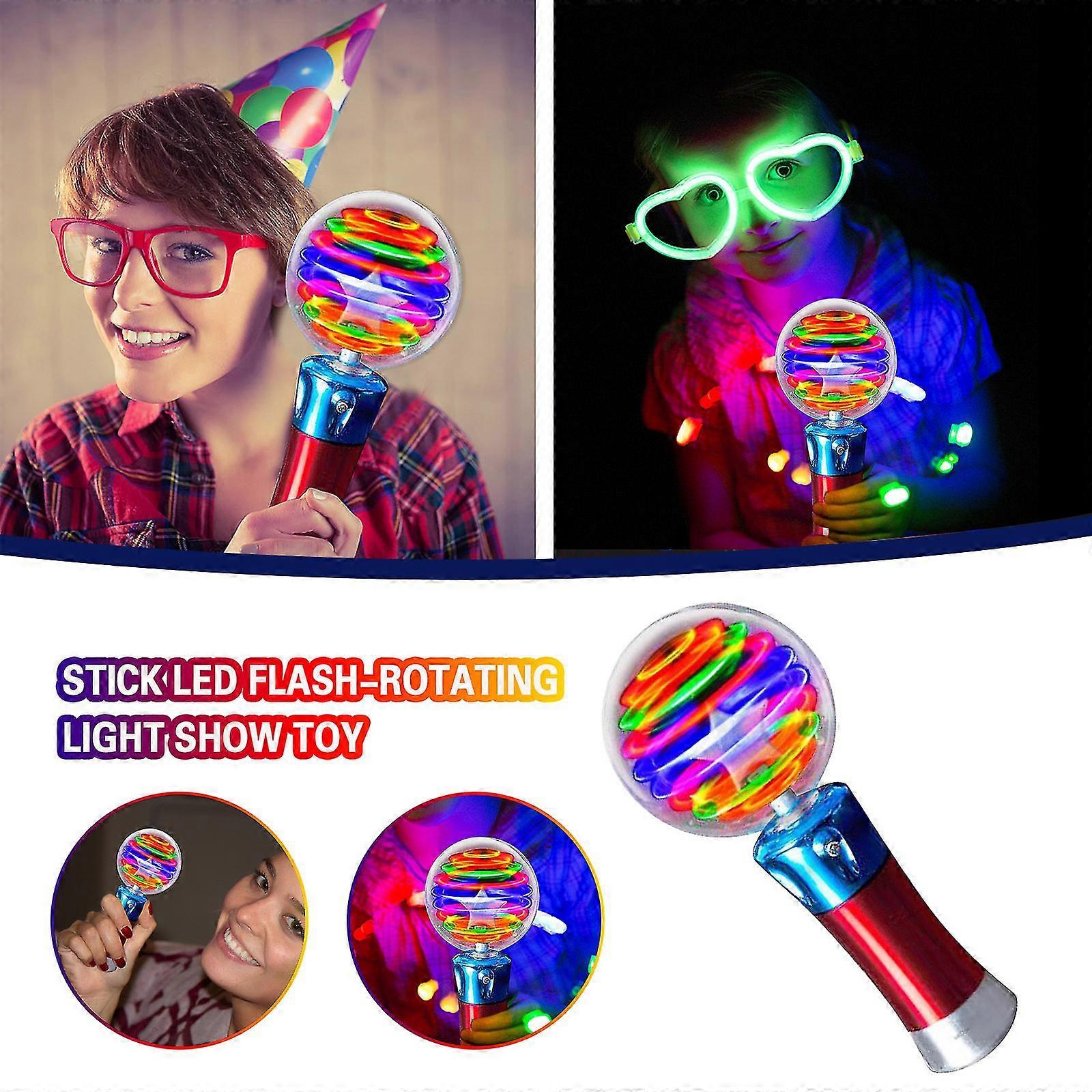 Children'S Light-Up Magic Ball Toy Wand Led Flash-Rotating Light Show Toys