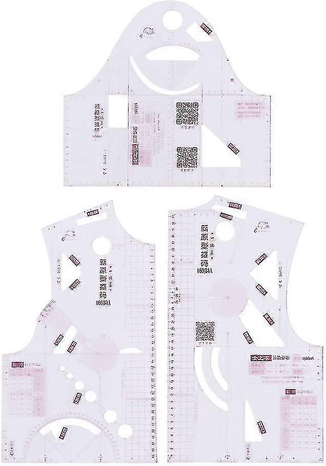 1:3 Cloth Design Ruler, Transparent French Curve Ruler Craft Tailor