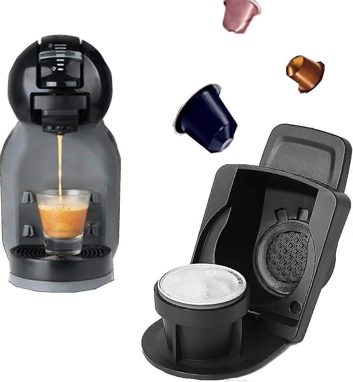 Capsule Adapter - Coffee Machine Capsule Converter - Integrated Flip Design Disposable