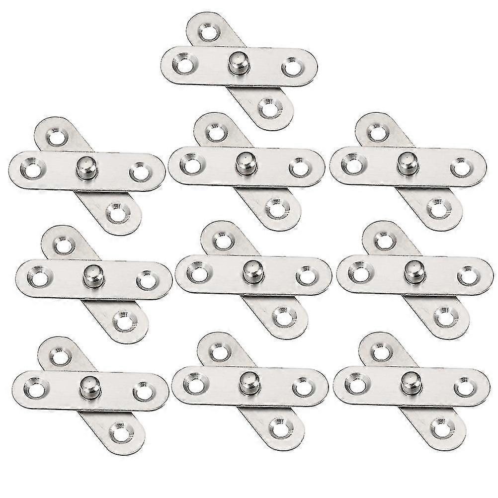 Pack of 10 Rotating Hinges, Door Hinge Hardware, 360 Degree Rotating Door Hinge, Hidden Door Hinges for Front Doors Cupboards Cabinets