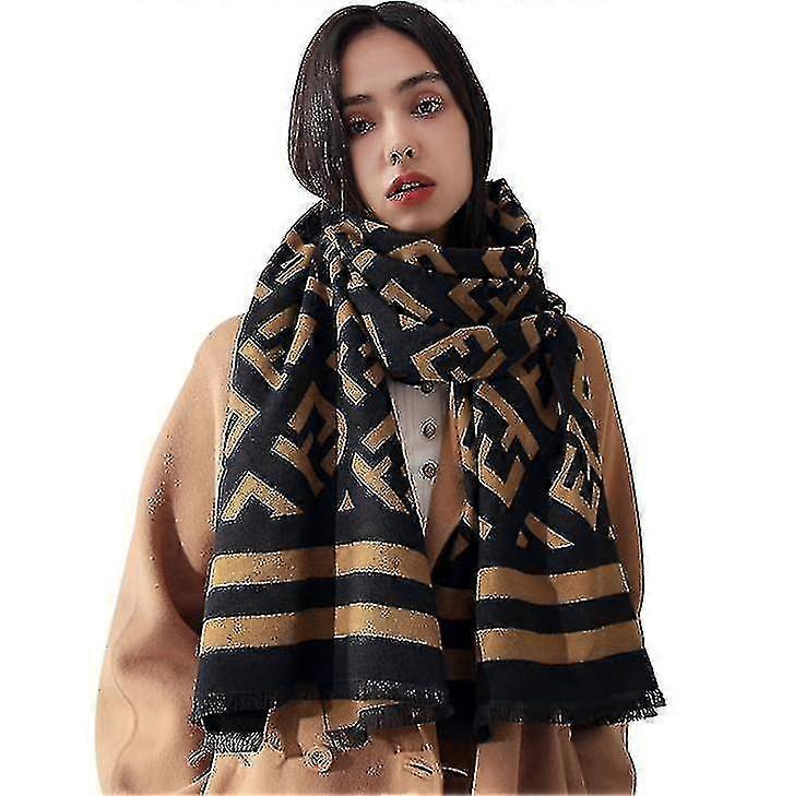 女性冬ソフトウォームスカーフ両面模倣カシミヤショール