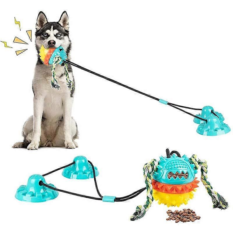 Suction Cup Tug Silicon Dog Chew Toys Tooth Cleaning Toothbrush Puppy Toys Interaction Feeding Pet Supplies