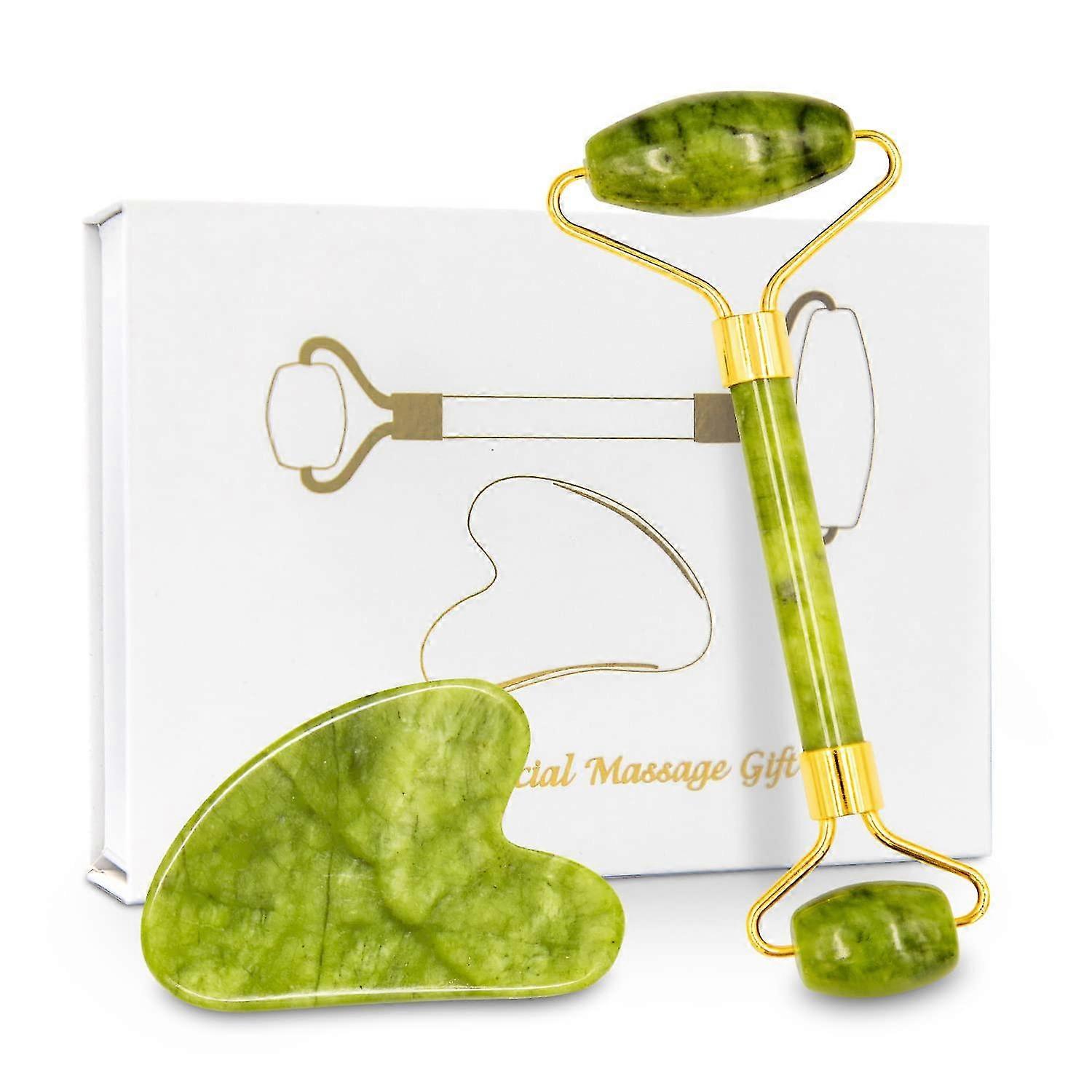 Gua Sha Massage Tool, Natural Jade Stone Guasha Facial Tool For Face Neck Body, Gua-sha Scraping Massage Tool Prevents Wrinkles And Trigger Point Trea