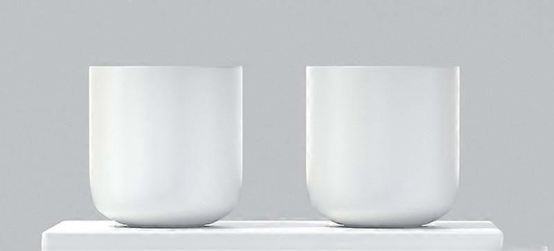 White Thick Ceramic Coffee Mug Set (Set/Two)