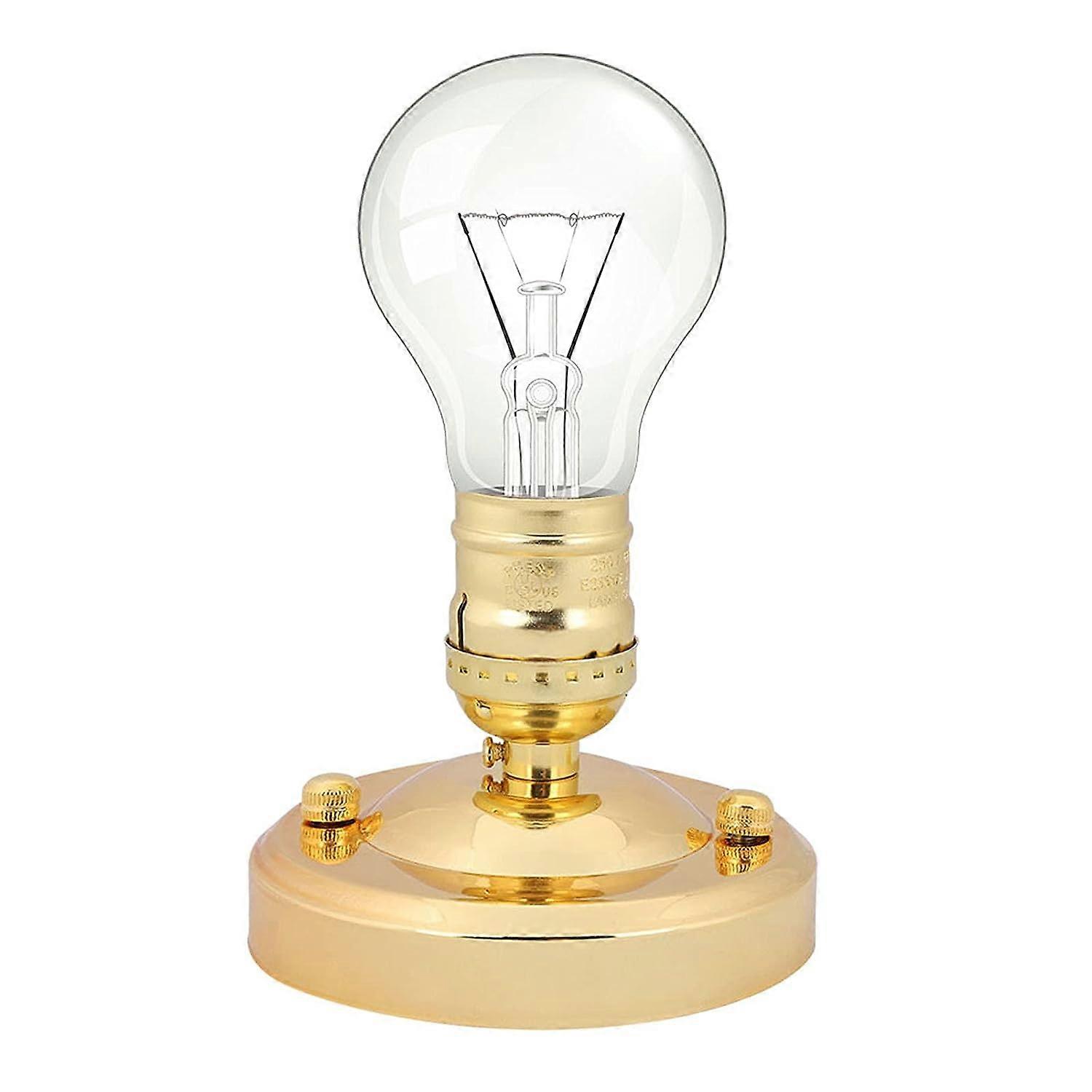 vintage teollinen kattovalaisin jalustapidike riipus polttimo lamppu ruuvipistorasia riippuvalaisin jalustapidike (kulta)