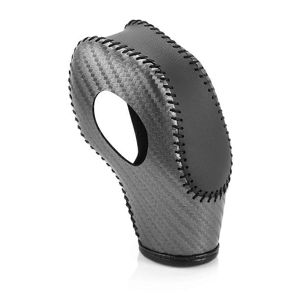 PU Leather Carbon Fiber Look Gear Shift Knob Cover, For Ford For EcoSport For Escape For Fusion For C-Max For Fiesta For Focus For Transit Van