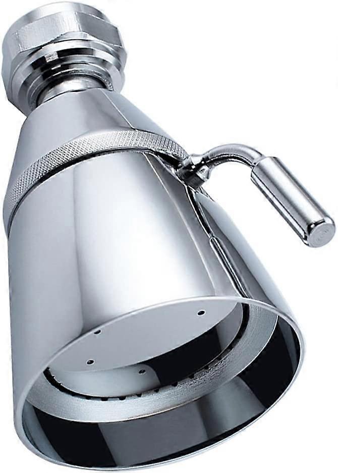 Cabezal de ducha de alto flujo, latón sólido simple angular con cabezal de ducha de alta presión de junta giratoria
