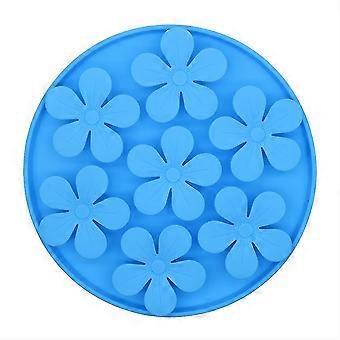 Pet Cat Silicone Snuffle Mat Flower Lickinng Pad Non-slip Suction Cup Pet Slowing Feeder