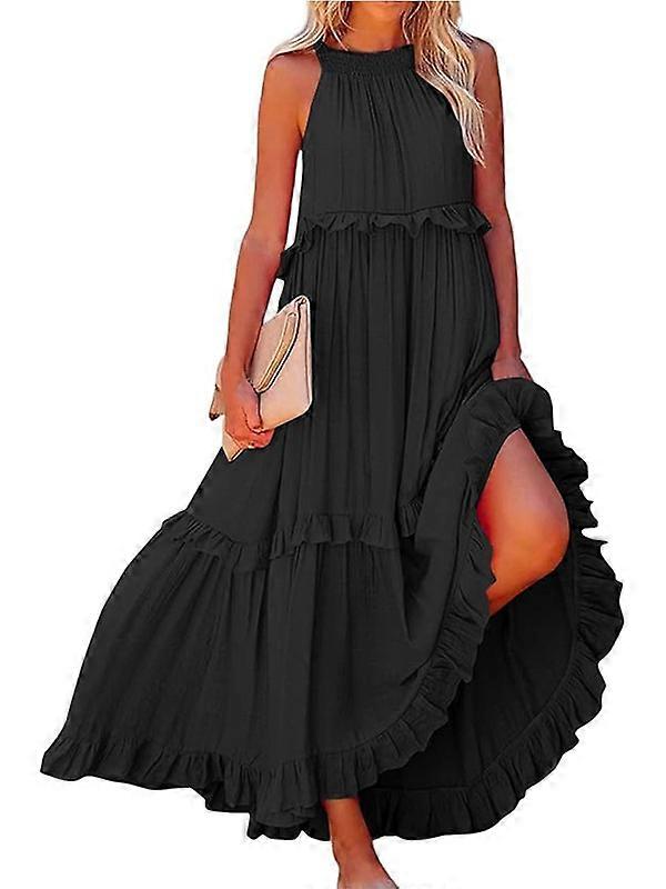 Womens Halter Dress Summer Tiered Flowy Maxi Dress | Fruugo NO Womens Halter Dress Summer Tiered Flowy Maxi Dress | Fruugo NO