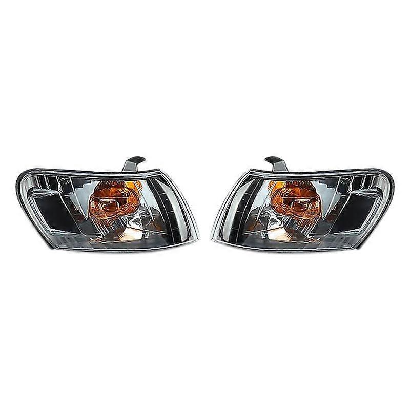 2PCS Car Front Lamp Lights Lens Black for AE100 E100 AE101 1993-1997 Signal Lamp No Wire Harness