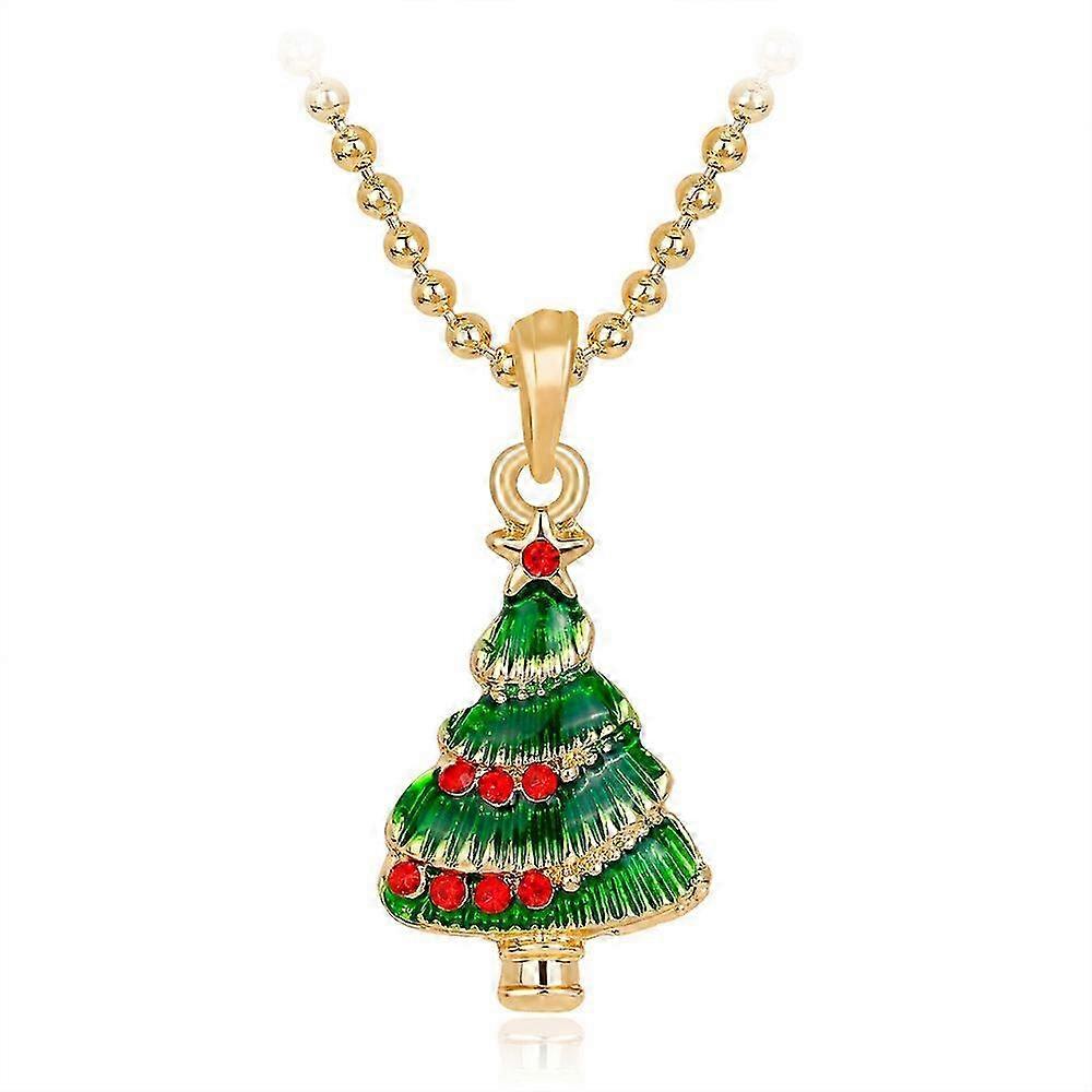 1 Stück Weihnachtsbaum-Anhänger-Halskette