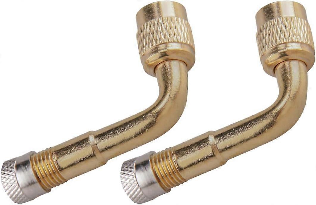 Pieces 90 Degree Copper Tire Valve Extensions, Bicycle Inflator Nozzle with Non-Return Valve Scooter, Valve Adapter for Car, Motorcycle, Bicycle, Sco