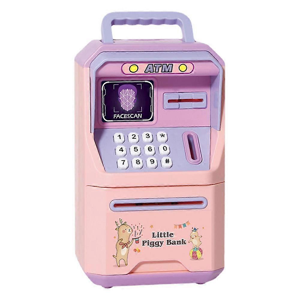 Children's ATM Bank Toddler Bank Coin Bank Toy Intelligent Bank Toy For Password Safe Simulated Face Recognition Secret Note