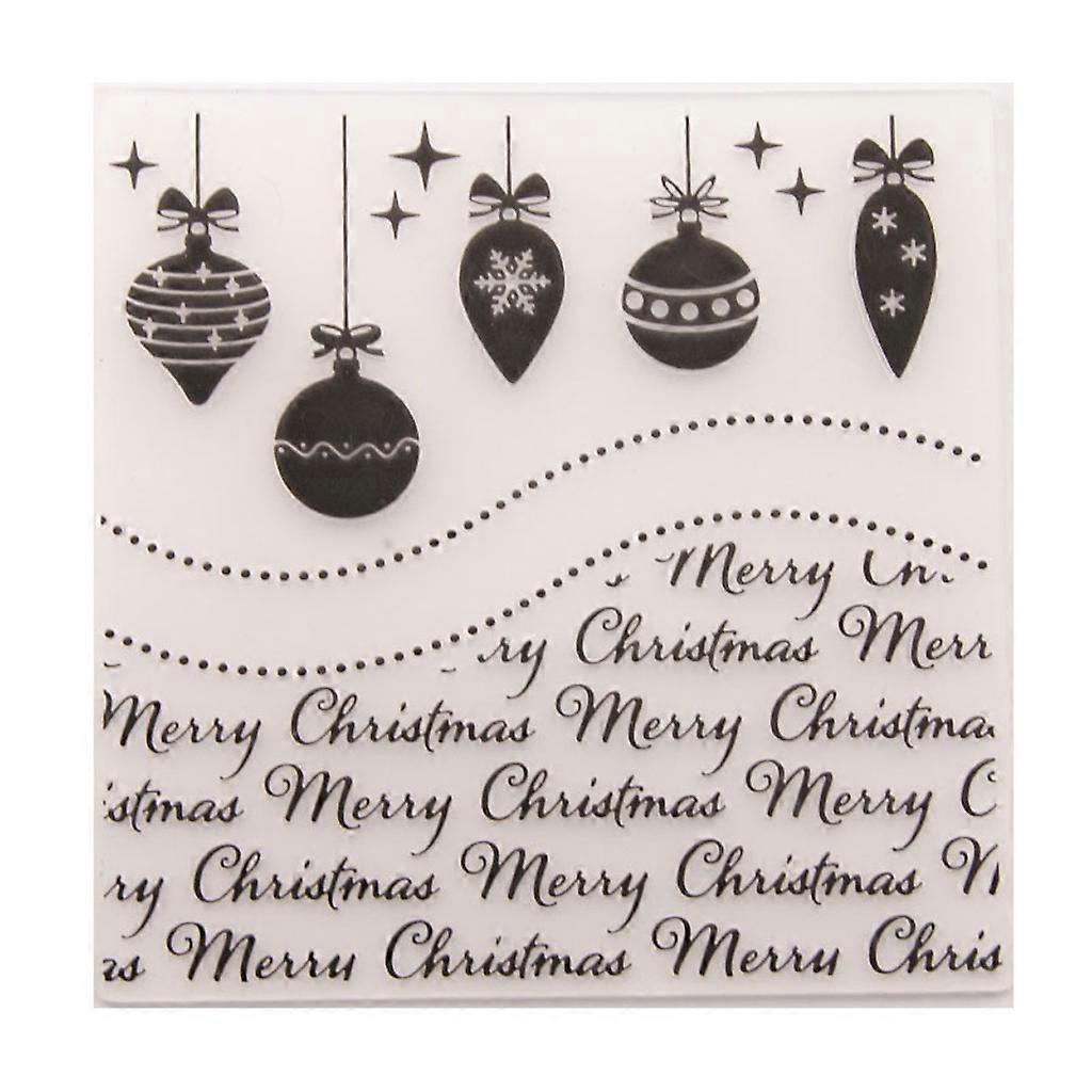 Merry Christmas Plastic Embossing Folder Template for DIY Scrapbooking Photo