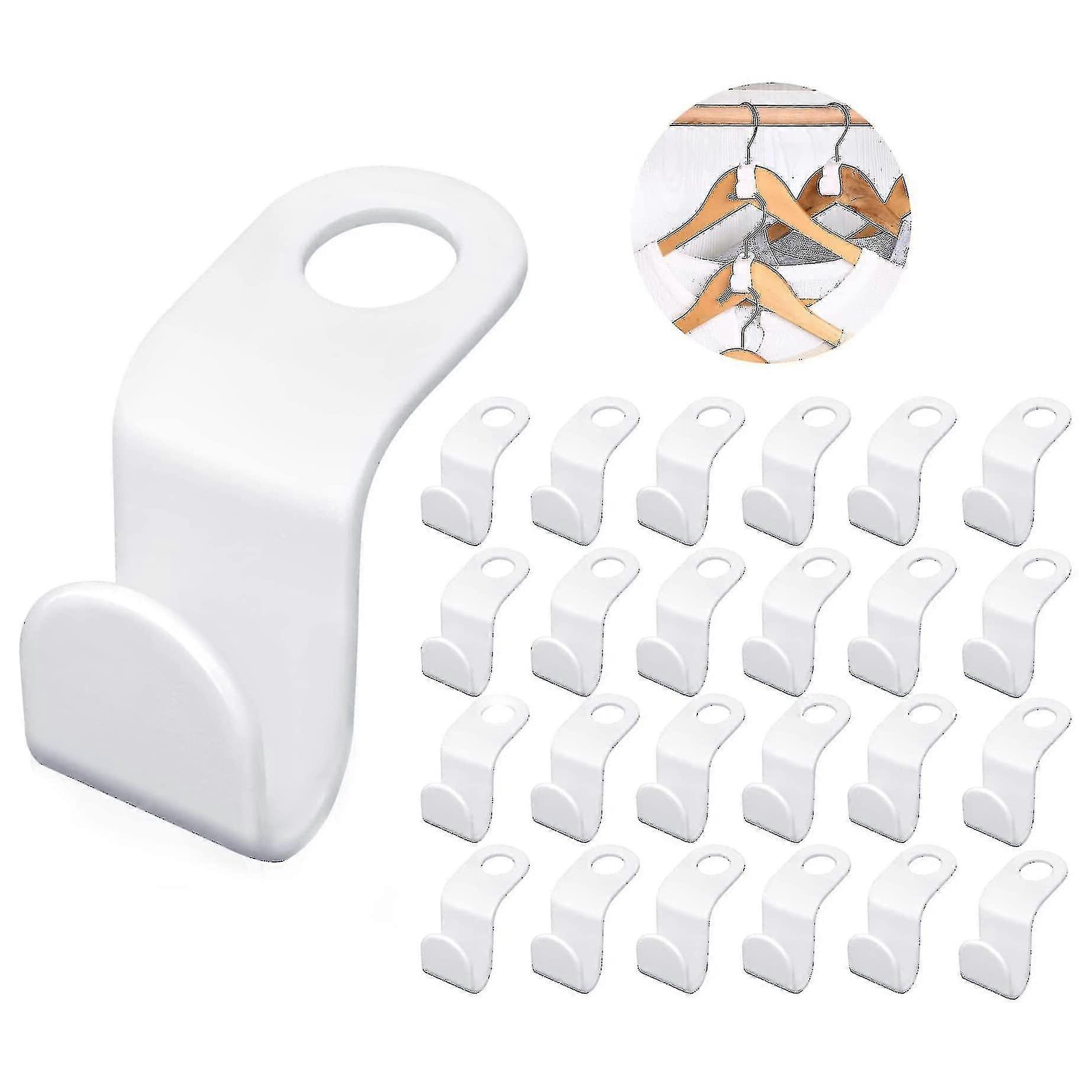 50 Pcs Clothes Hanger Connector Hooks, Space Saving Clothes Hook Multi-layer Stackable Hanger For Wardrobe Cabinets