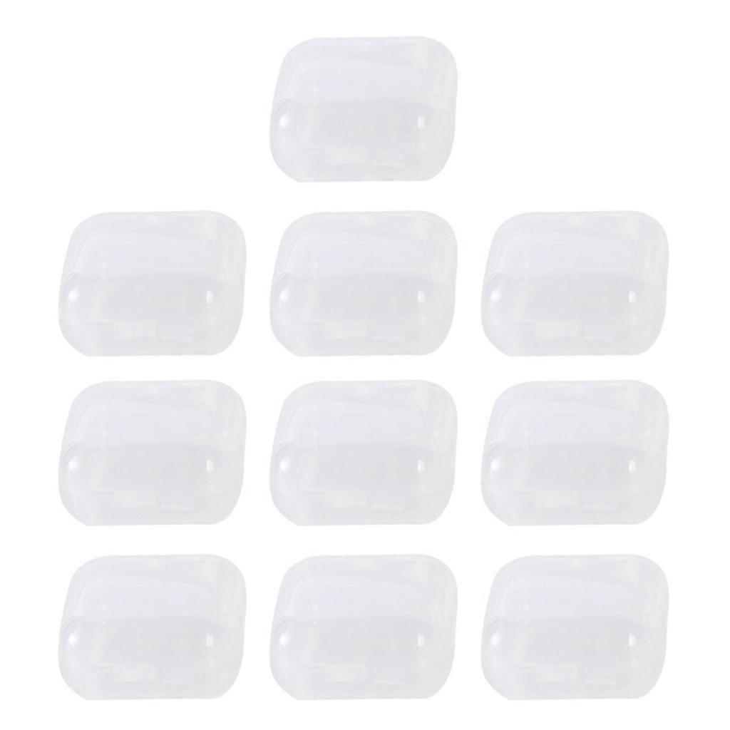  10Pcs/set Plastic Beads Storage Containers Mini Clear Square Box Empty Case