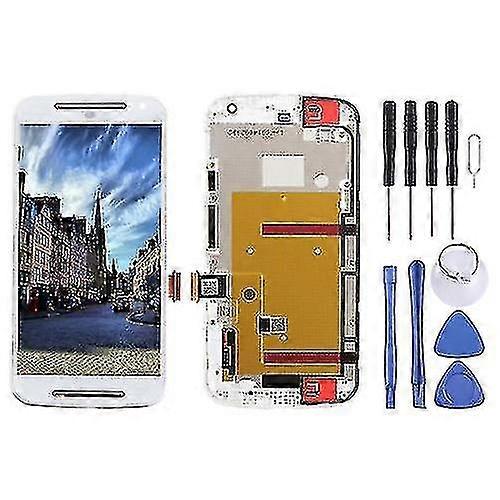 3 In 1 (lcd + Frame + Touchpad) Digitizer Assembly For Motorola Moto G2