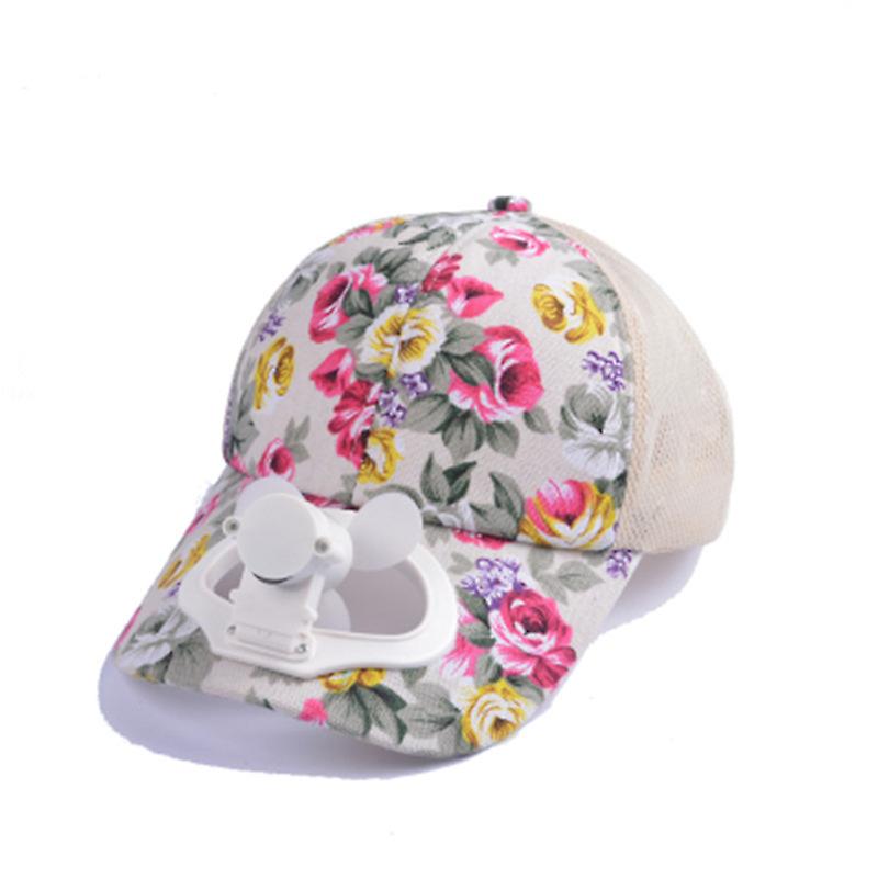 Korea Usb Fan Visor Cap Blue Quick Dry