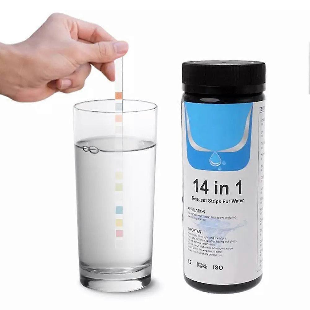 50pcs Multifunction 14-in-1 Drinking Water Test Strips Tap Water Quality Test Papers