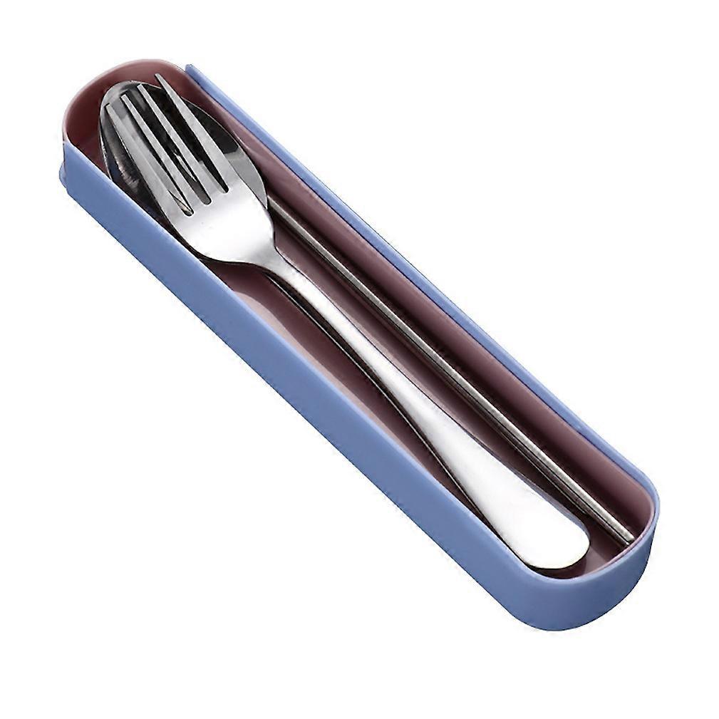 3pcs Cutlery Set Tableware Portable Spoon Chopsticks Fork Stainless Steel