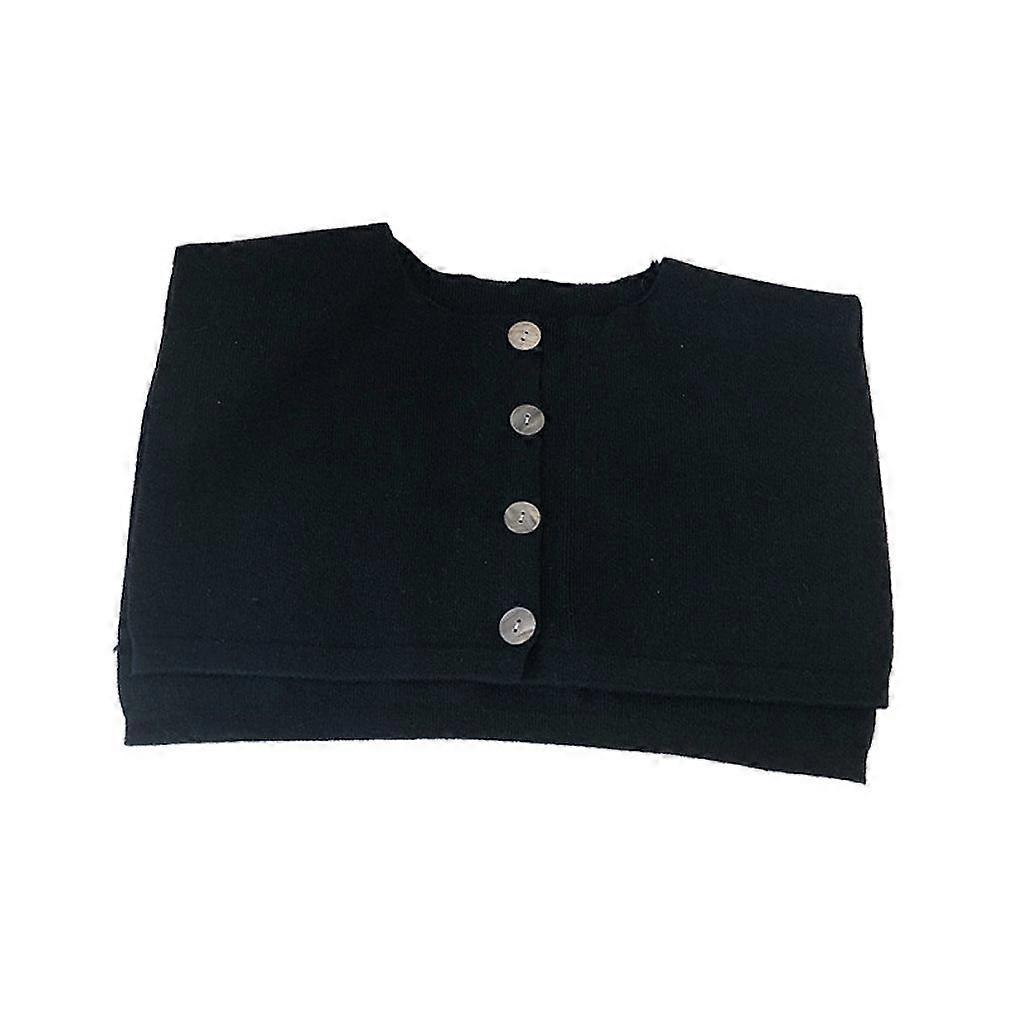 Summer Vest Type Cape with Bottons  Knitting Shawls for Lady