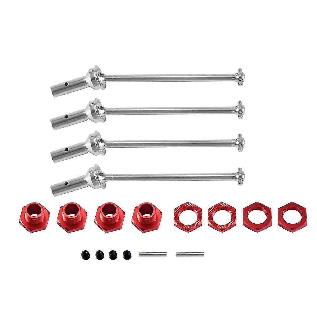 Metal Front and Rear Drive Shaft with 17mm Hex for Arrma 1/7 Infraction Limitless Felony 1/8 Typhon RC Car Parts,1