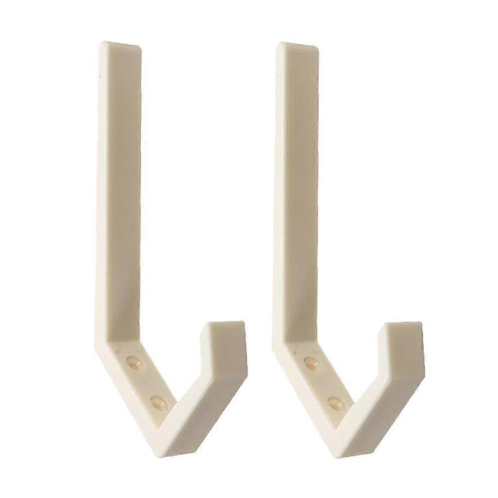 1pairs Helmet Holder Hook Wall Mount Coat Hook Jacket Storage Rack White Banmo