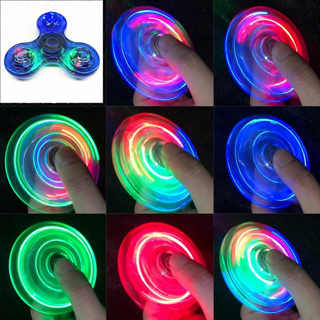 لعبة فك الضغط LED الإصبع الدوار الملونة قمم الغزل تخفيف التوتر تململ للأطفال الكبار التوحد مضاد للقلق