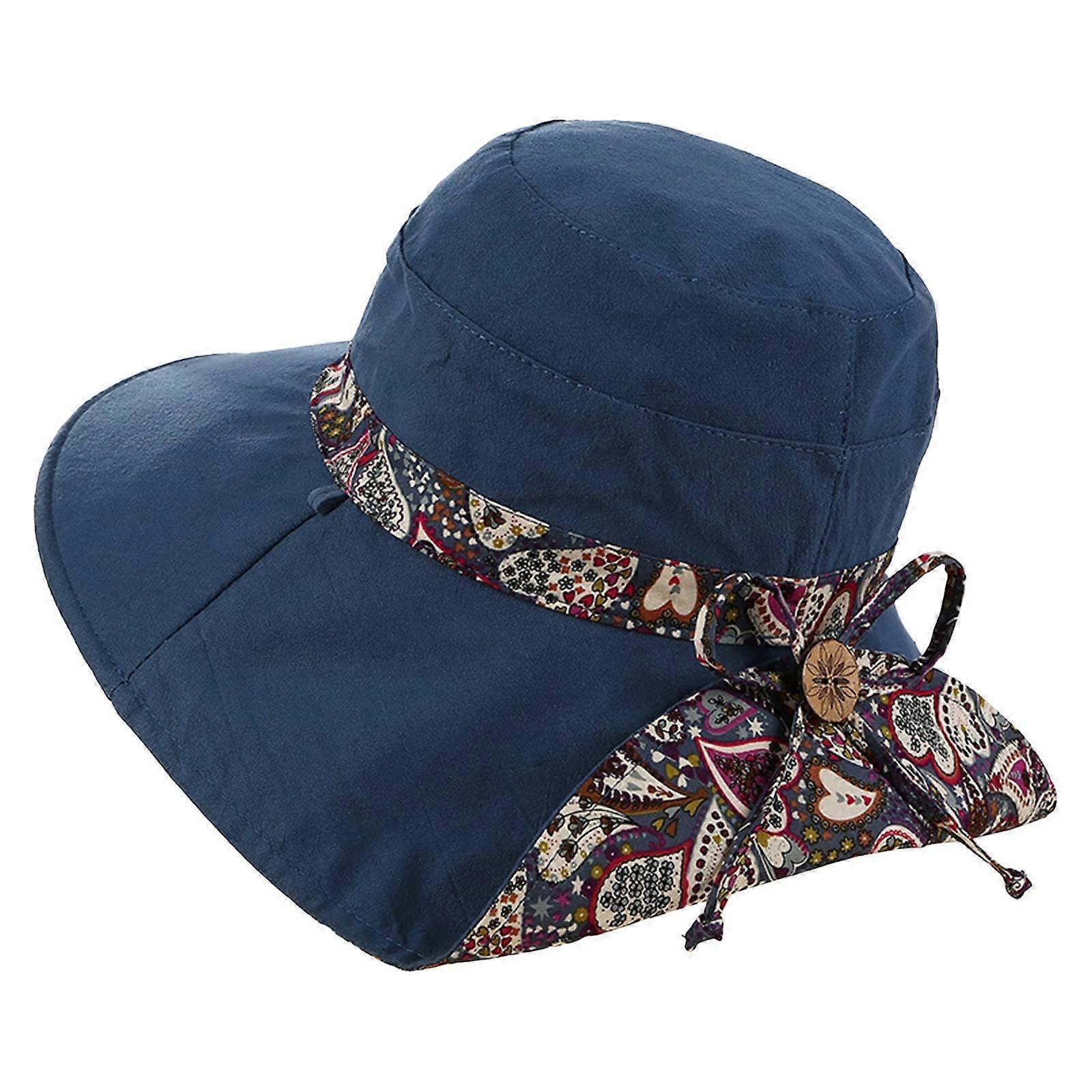 Reversible Wide-Brim Sun Hat UPF 50+ Foldable