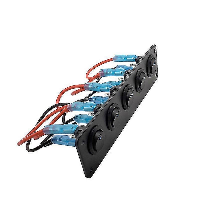 12V rocker switch panel for rv boat yacht marine truck circuit breakers overload protected on off toggle rocker switch panel