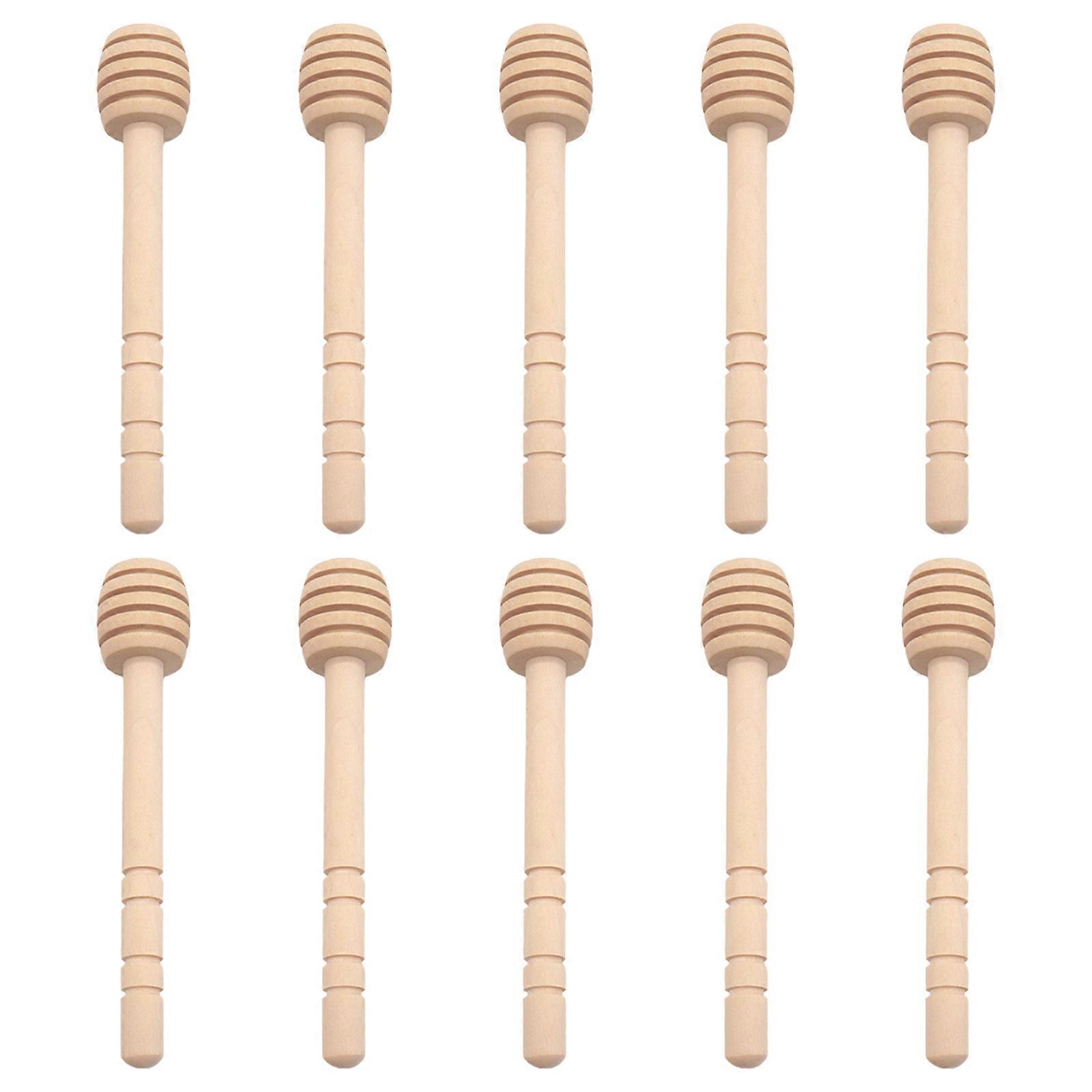 10 Pack Wood Honey Dipper Sticks Mini Honey Dippers Honey Wand 2 Sizes for Honey