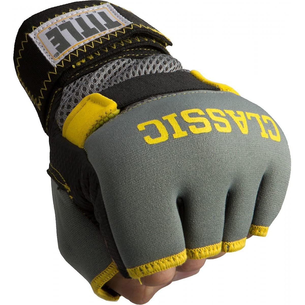 Title Boxing Classic Limited GEL-X Glove Wraps - Gray/Yellow