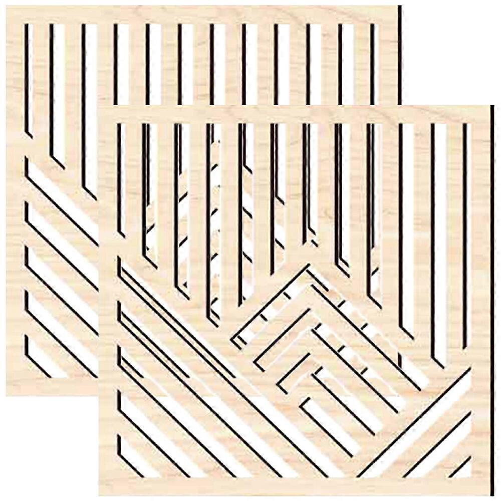 2 st träväggkonst hemväggkonst ornament dekorativ väggpanel dekor