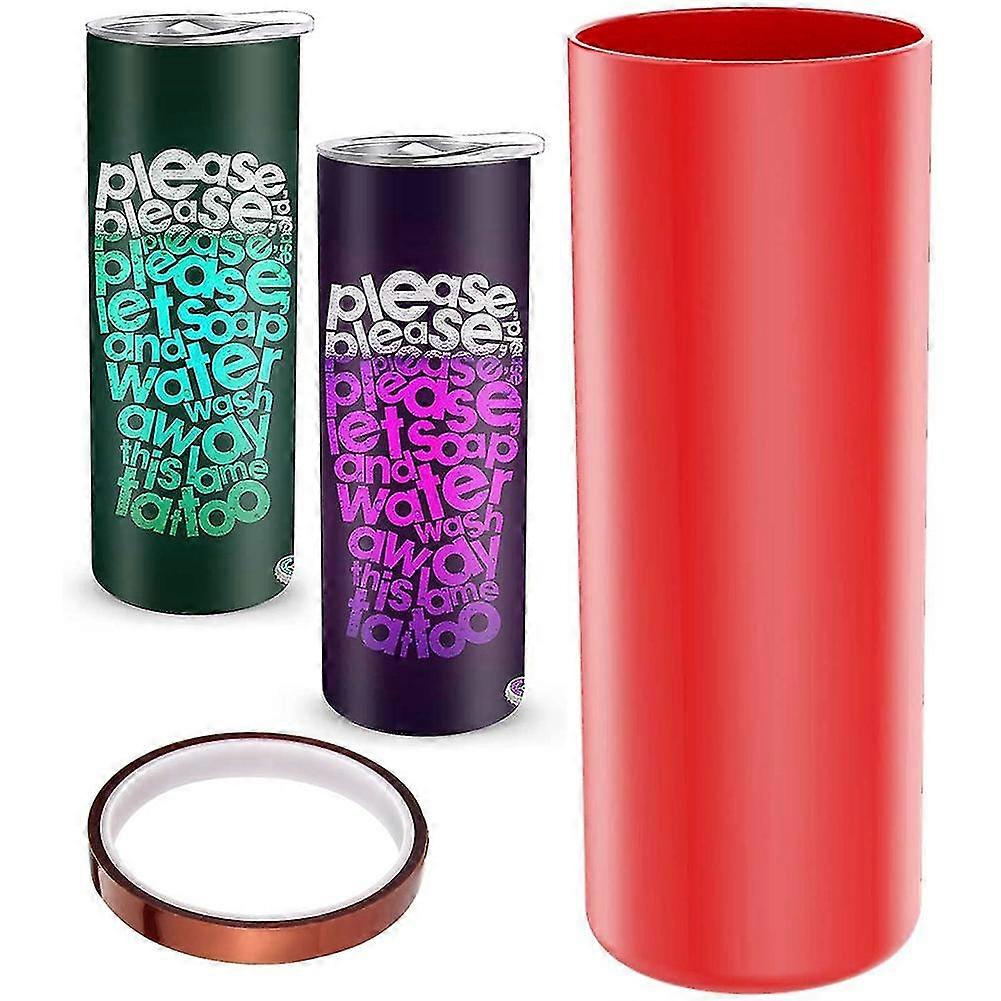 Reusable Silicone Wrap For 20oz Sublimation Skinny Tumblers, For Full Wraps Skinny Temperature Subl