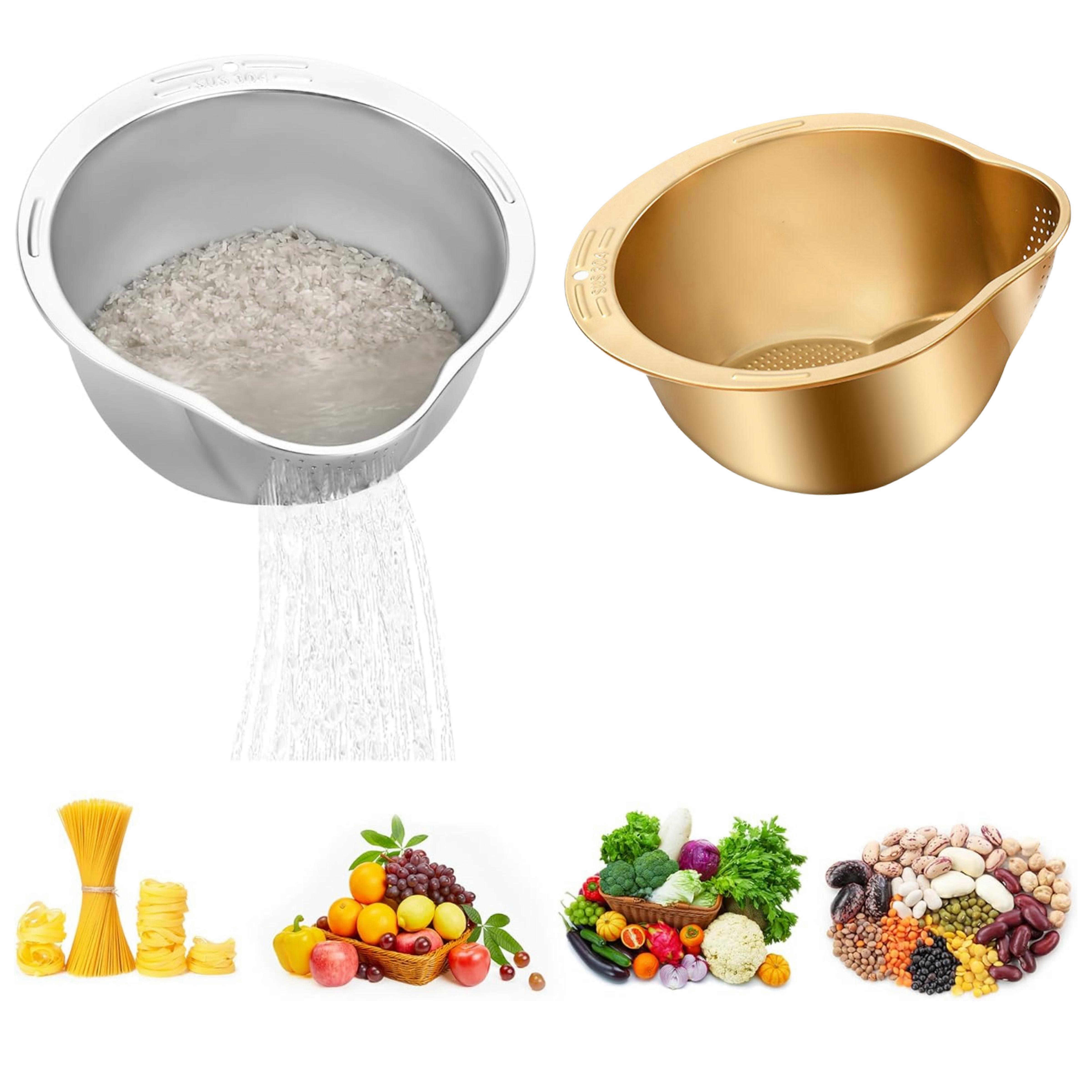 Risvaskemaskine silskål rustfrit stål vegetabilsk risvaskeskål