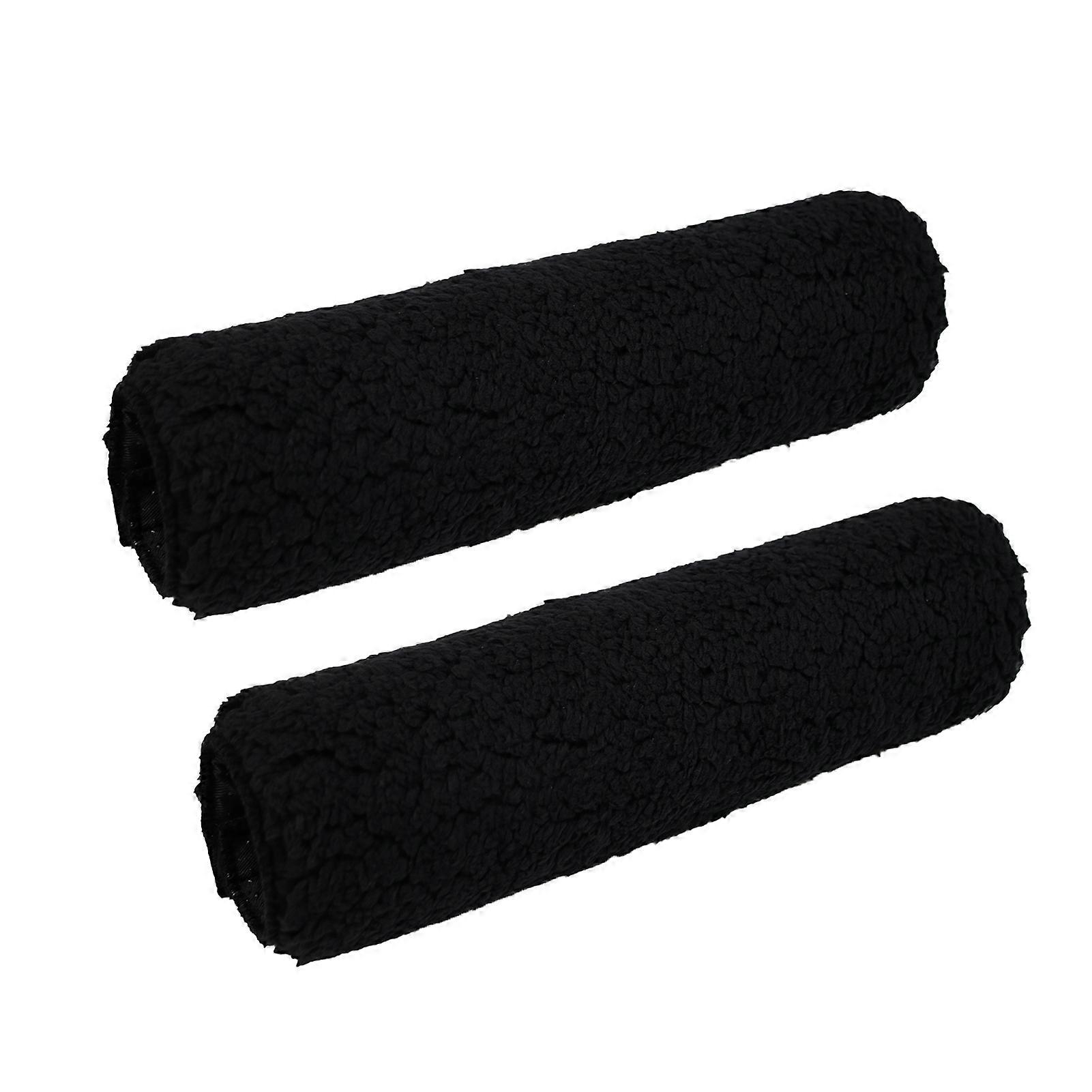 2Pcs Elastic Fastener Tape Armrest Cushion Cashmere Practical Shockproof Armrest Pad for Home