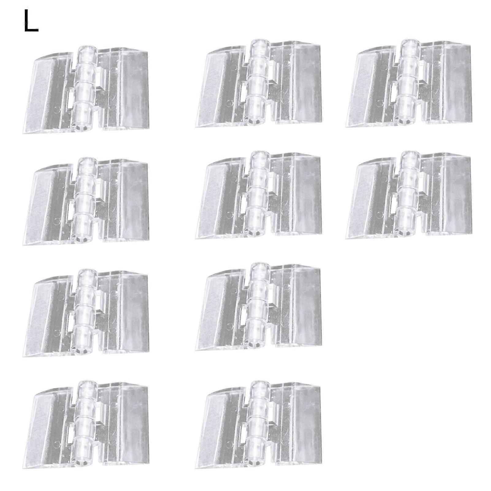 10Pcs Hinge High Hardness Anti-rust Accessories Plastic Transparent Folding Hinge for Box