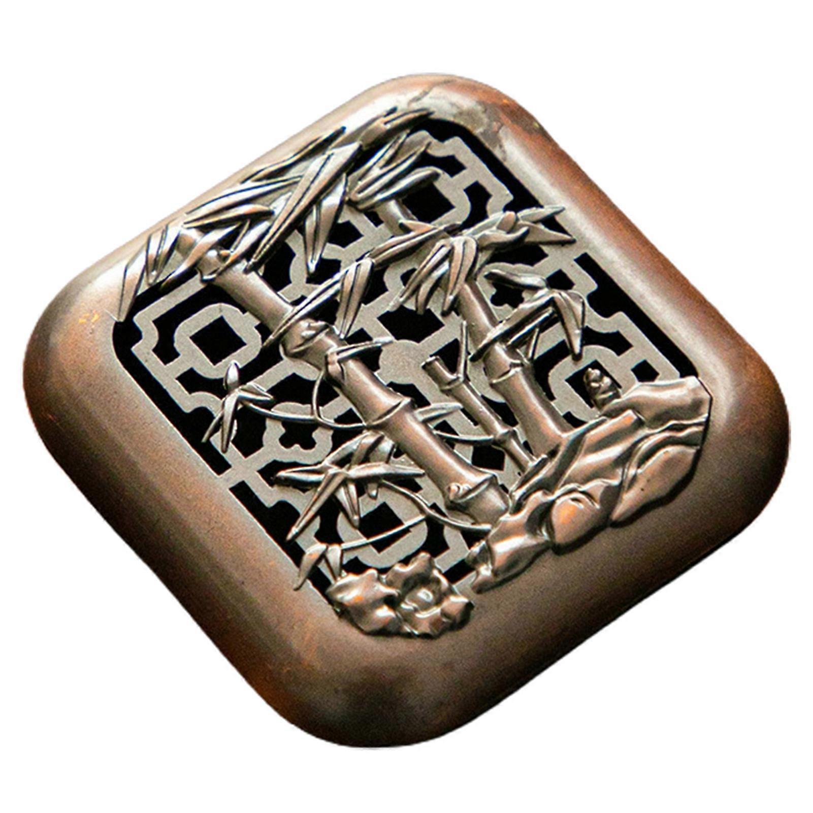 Incense Burner Creative Shape Rust-proof Alloy Chinese Style Hollow Out Carving Incense Holder Burner for Home
