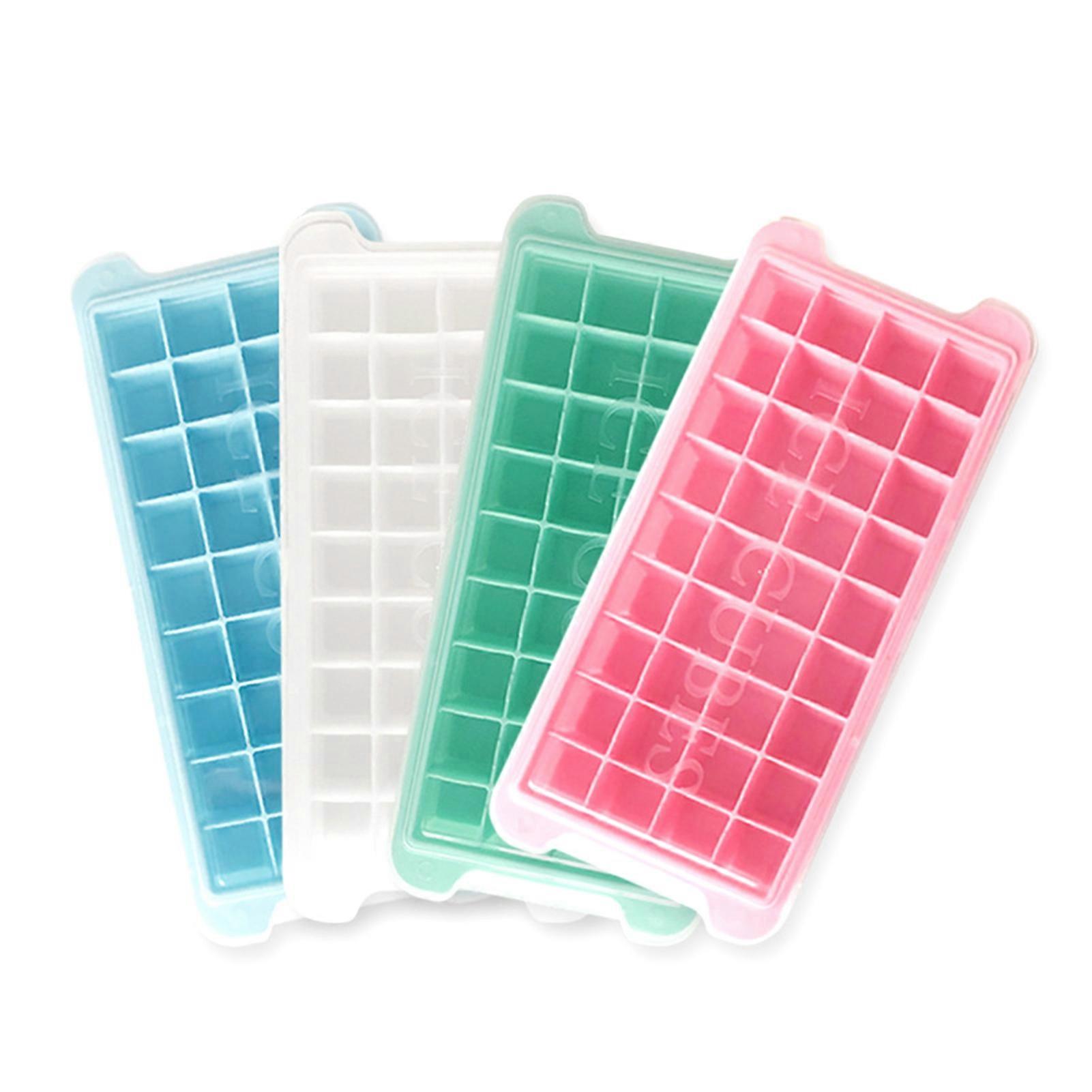 Ice Cube Mold Flexible Convenient Clean Silicone Lid Design Anti-stick Ice Tray Mould for Daily