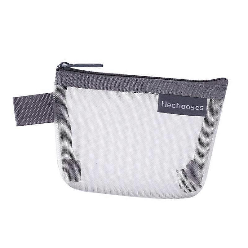 Coin Purse Convenient Large Capacity Lightweight Foldable Portable Storage Nylon Mesh Pencil Storage Bag for School JIKAIX