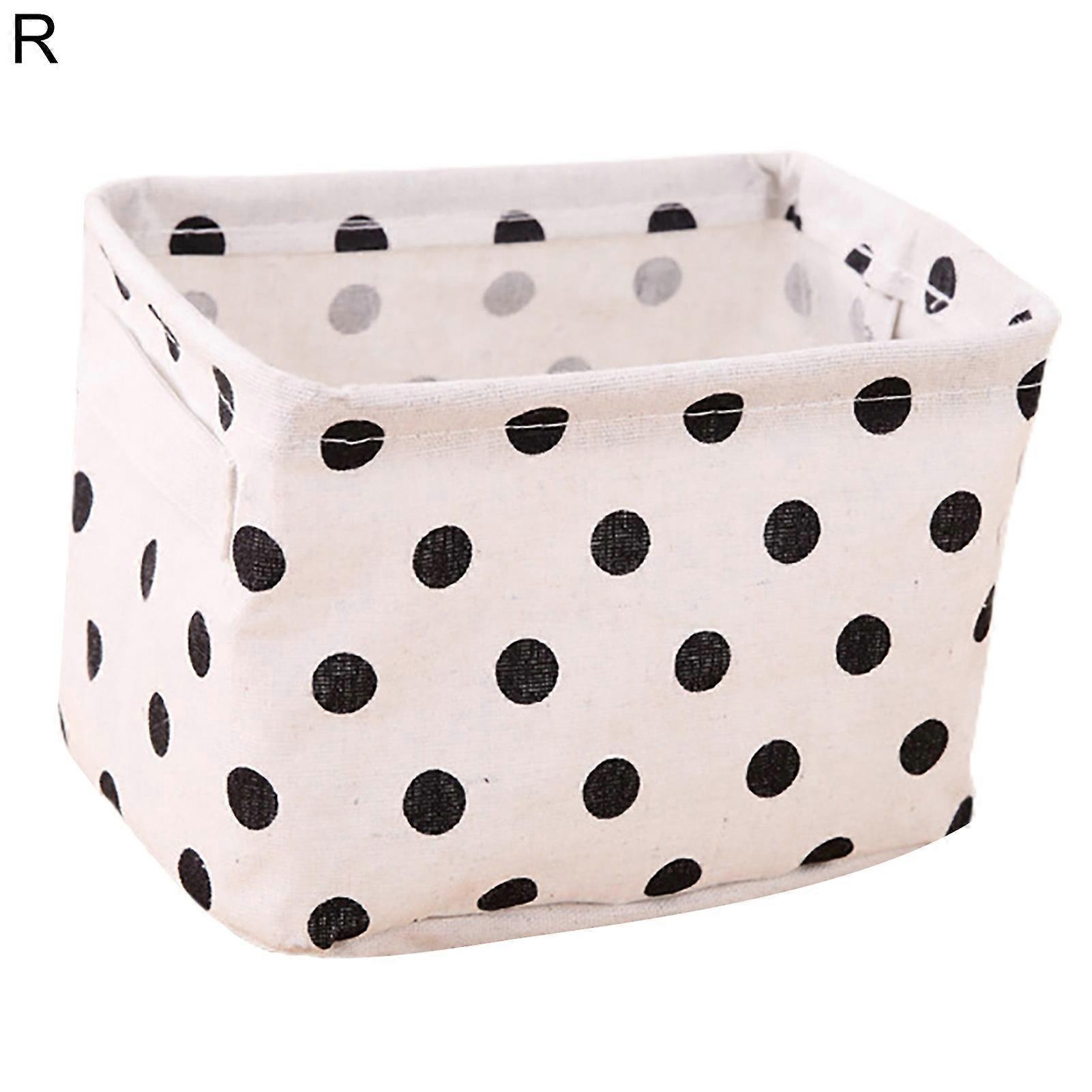 Decorative Storage Bin with Handle Cotton Flax Widely Usage Organizer Basket Office Supplies