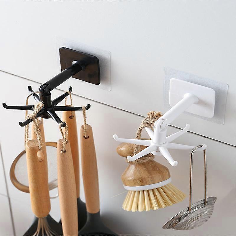 Kitchen Rotary Hook Wall Mounted Kitchenware Storage Rack Accessories cabinet organizer hook up storage rack Spoon Hanger