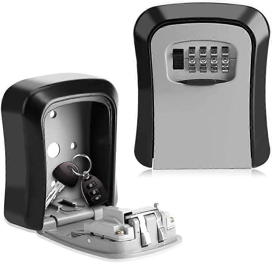 Winter promotion,Key Lock Box Wall Mount 4-Combination Key Storage Lockbox Locked Combination Key Waterproof Safe Box