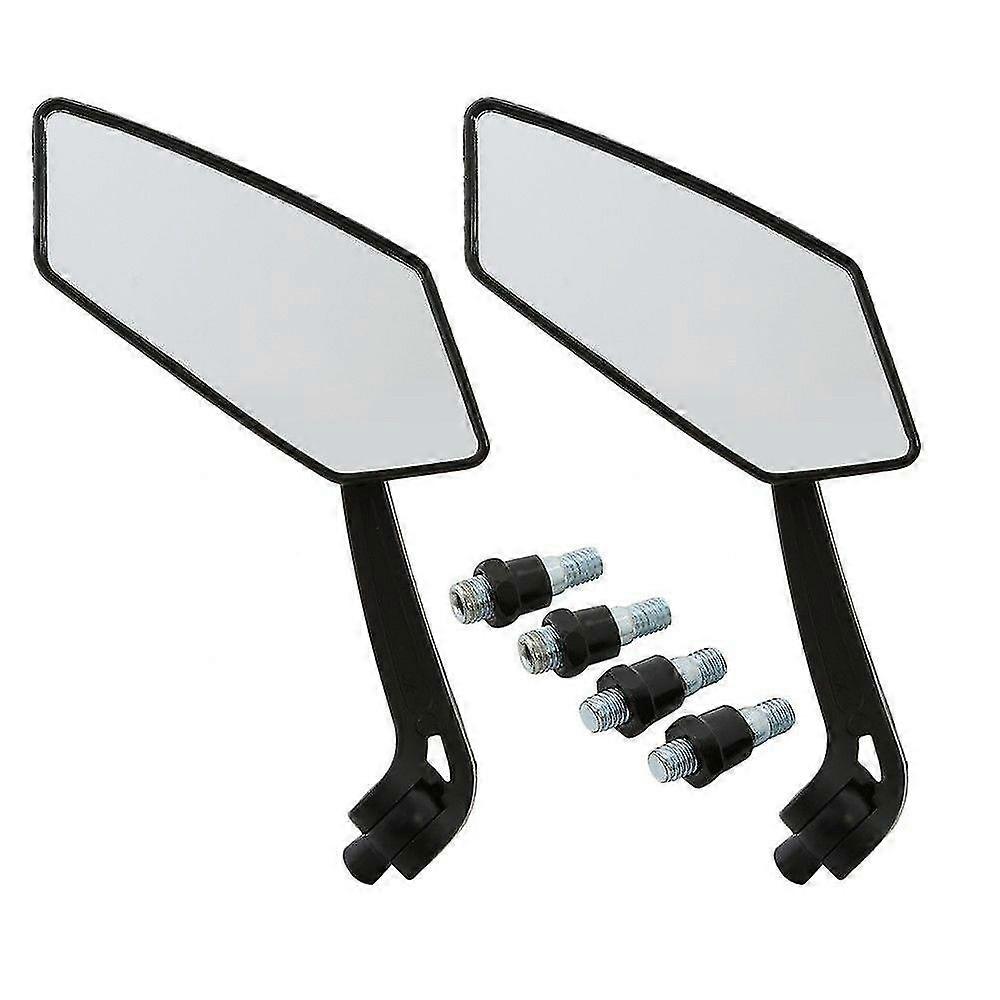 1 Pair Black Motorcycle Rearview Side Custom Fit For