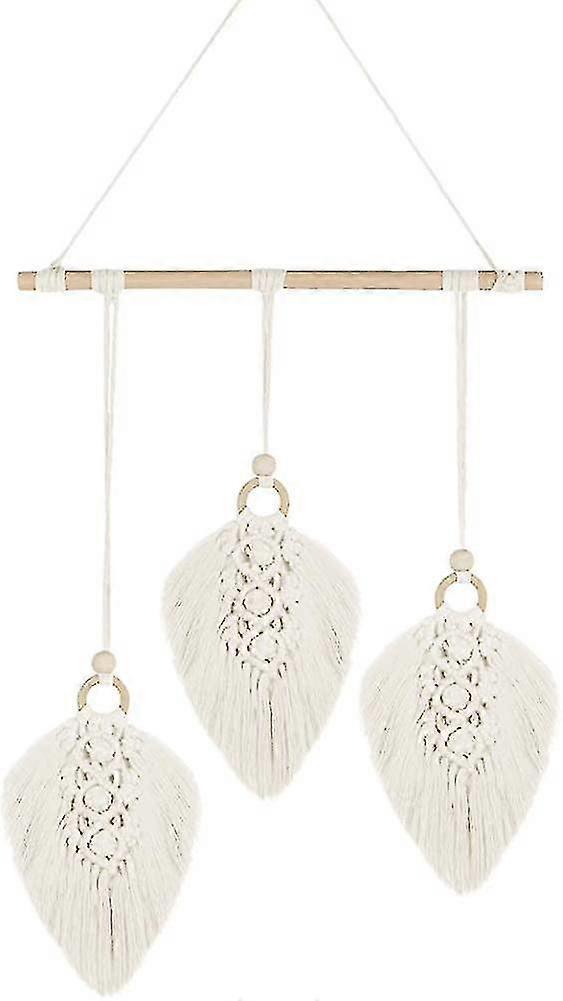 Macrame Boho Deco Chic Wall Decor Tapestry Leaf Feather Tapestry Handmade Home