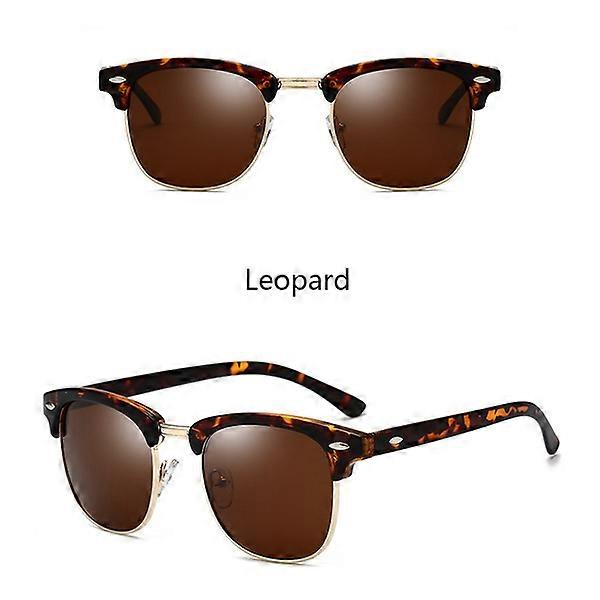 Mode Retro polariserade solglasögon för män [Leopard Frame]