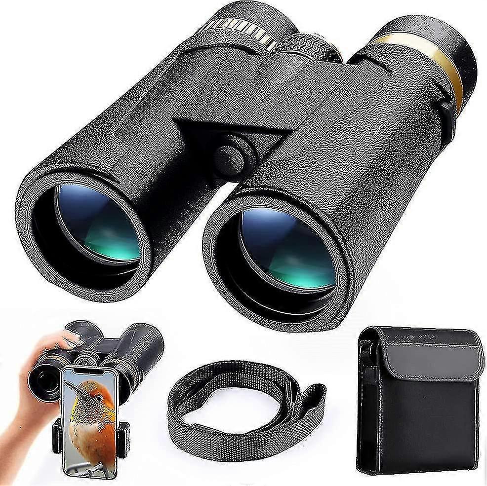 Binoclu 12x42 Hd, Telescop Binoclu Ip65, Bak4 Pri...