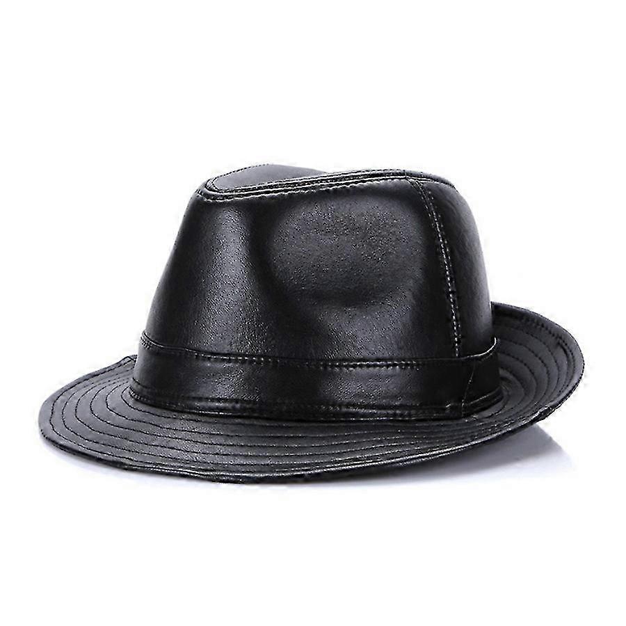 Genuine Leather Sheepskin Men's Top Hat